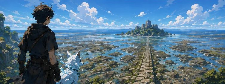 The causeway to the black islet